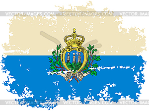 San Marino grunge flag.  - vector image