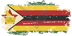 Zimbabwean grunge flag.  - vector EPS clipart