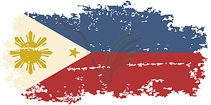 Philippines grunge flag.  - vector clip art