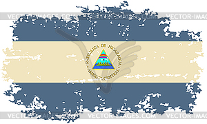 Nicaragua grunge flag.  - vector clipart