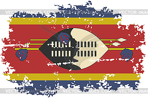 Swaziland grunge flag.  - vector clipart