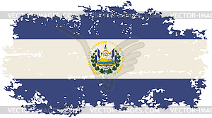El Salvador grunge flag. - vector image