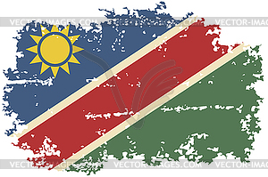 Namibia grunge flag.  - vector image