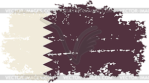 Qatari grunge flag.  - vector clipart