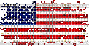 Американский флаг гранж плитка - рисунок в векторном формате