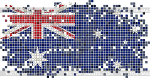 Australian grunge tile flag - vector clip art