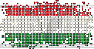 Плитка флаг Венгрии гранж - векторное изображение EPS