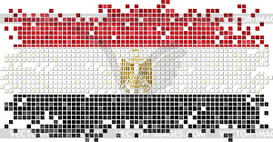 Плитка флаг Египетский гранж - изображение в векторном виде