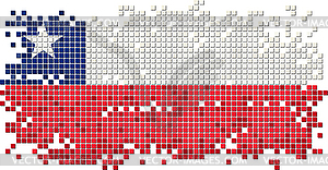 Плитка флаг чилийского гранж - клипарт в векторе