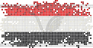 Yemeni grunge tile flag - vector image