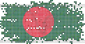 Бангладеш гранж плитка флаг - векторный графический клипарт