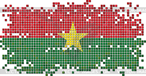 Burkina Faso grunge tile flag - vector clipart