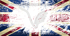Великий флаг Великобритании. Гранж фон - векторизованное изображение