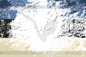 Estonian flag. Grunge background - vector clip art