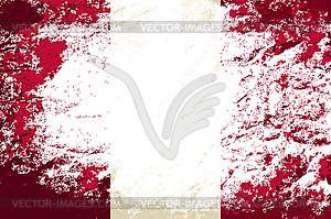 Peruvian flag. Grunge background - vector clip art