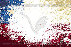 Chilean flag. Grunge background - vector clipart / vector image