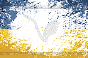 Ukrainian flag. Grunge background - vector clip art