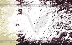 Qatar flag. Grunge background - royalty-free vector clipart