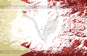 Bahrain flag. Grunge background - vector image