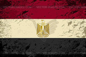 Egyptian flag. Grunge background - vector clipart / vector image