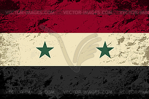 Syrian flag. Grunge background - vector image