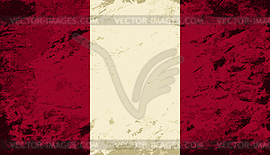 Peruvian flag. Grunge background - vector clip art