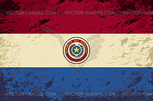 Paraguayan flag. Grunge background - vector EPS clipart