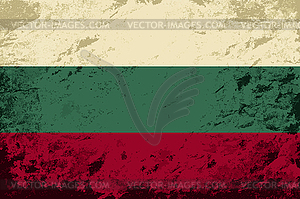 Bulgarian flag. Grunge background - vector clip art