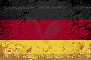 Germany flag. Grunge background - vector clipart