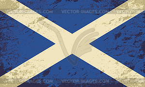 Scottish flag. Grunge background - royalty-free vector clipart