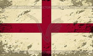 English flag. Grunge background - vector image