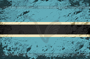 Botswana flag. Grunge background - vector clip art