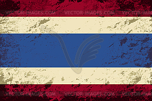 Тайский флаг. Гранж фон - клипарт Royalty-Free