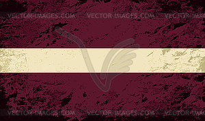 Latvian flag. Grunge background - vector image