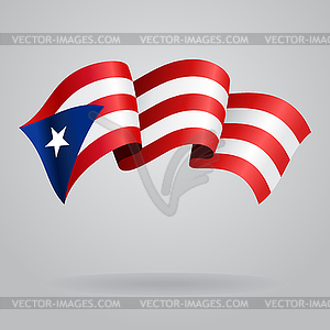 Puerto Rican waving Flag - vector image