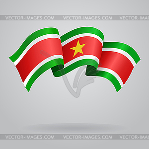 Surinamese waving Flag - vector clipart