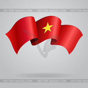 Vietnamese waving Flag - vector image