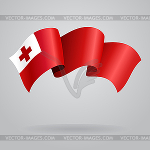 Tonga waving Flag - vector clip art