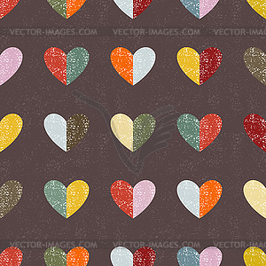 Seamless pattern with hearts.  - vector clipart