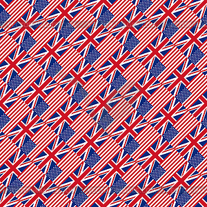 Seamless pattern with flags.  - vector clip art