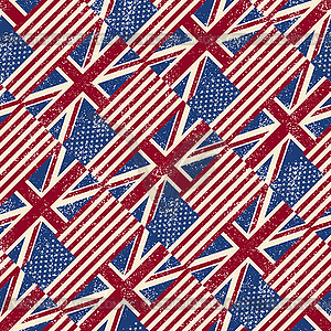 Seamless pattern with flags.  - vector image