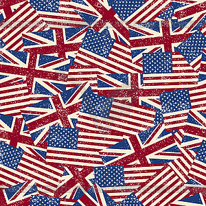 Seamless pattern with flags.  - vector clipart