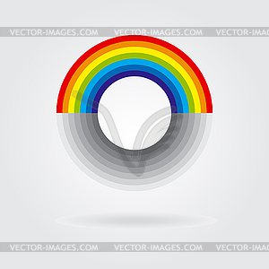 Abstract retro rainbow background - vector EPS clipart