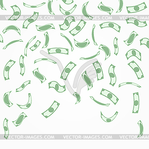 Background with money falling of above - vector clipart