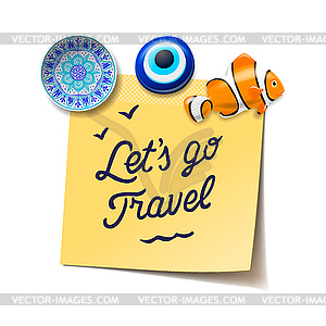 Travel and tourism concept - vector clipart