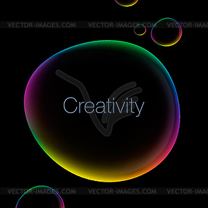 Creativity abstract background with speech bubble - royalty-free vector clipart