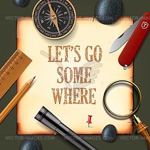 Lets some where, adventure motivation concept - vector clipart