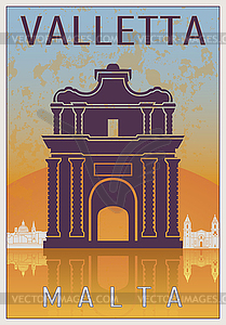 Valletta Vintage poster - vector image