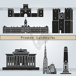 Preston Landmarks - vector image