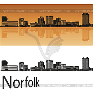 Norfolk skyline - vector EPS clipart